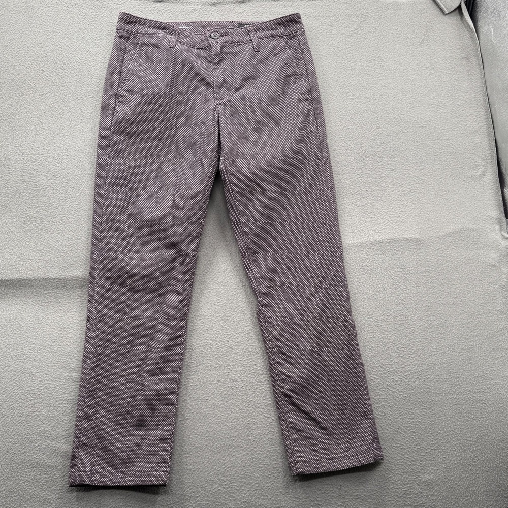 AG Adriano Goldschmied Pants Mens 30x28 (Fits 31/28) Purple Slim Chino Geometric